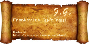 Frankovits Gyöngyi névjegykártya